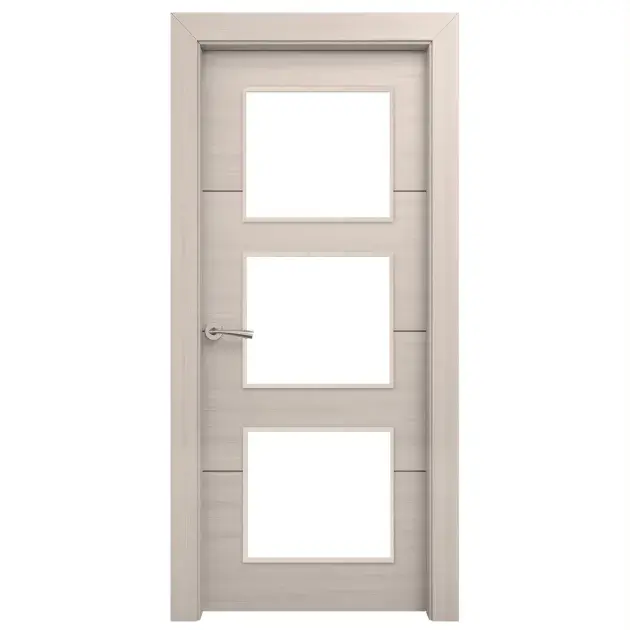 Puerta de Uso interior acristalada Nanna Blanco Decapé derecha 72,5 cm geom