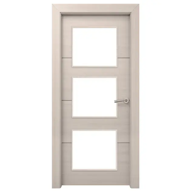 Puerta de Uso interior acristalada Nanna Blanco Decapé izquierda 72,5 cm geom