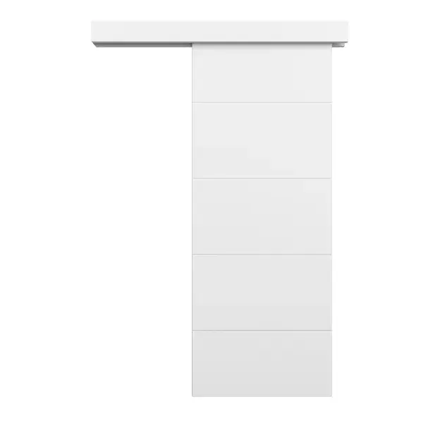 Kit puerta corredera lacada Lor blanca 72,5cm Geom