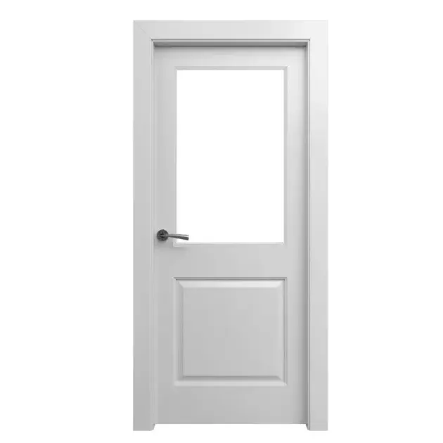 Puerta de Uso interior acristalada Aleko blanco izquierda 82,5 cm