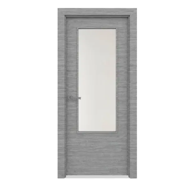 Puerta de Uso interior acristalada Carina gris derecha 72,5 cm
