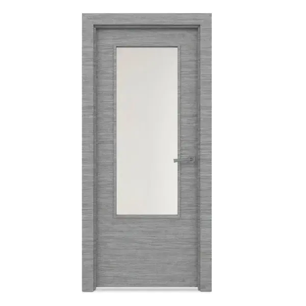 Puerta de Uso interior acristalada Carina gris izquierda 82,5 cm