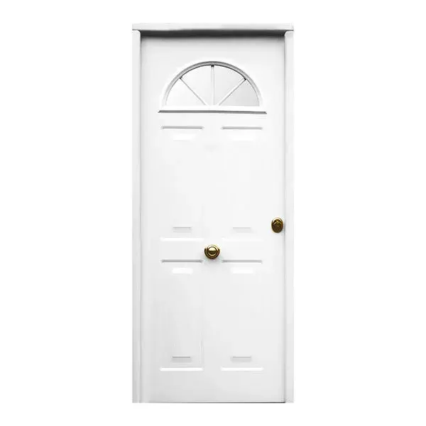 Puerta de entrada acristalada blanca coral izquierda 210 x 90 cm