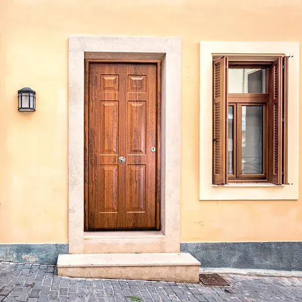 Puerta de entrada roble viejo yedra izquierda 210 x 90 cm