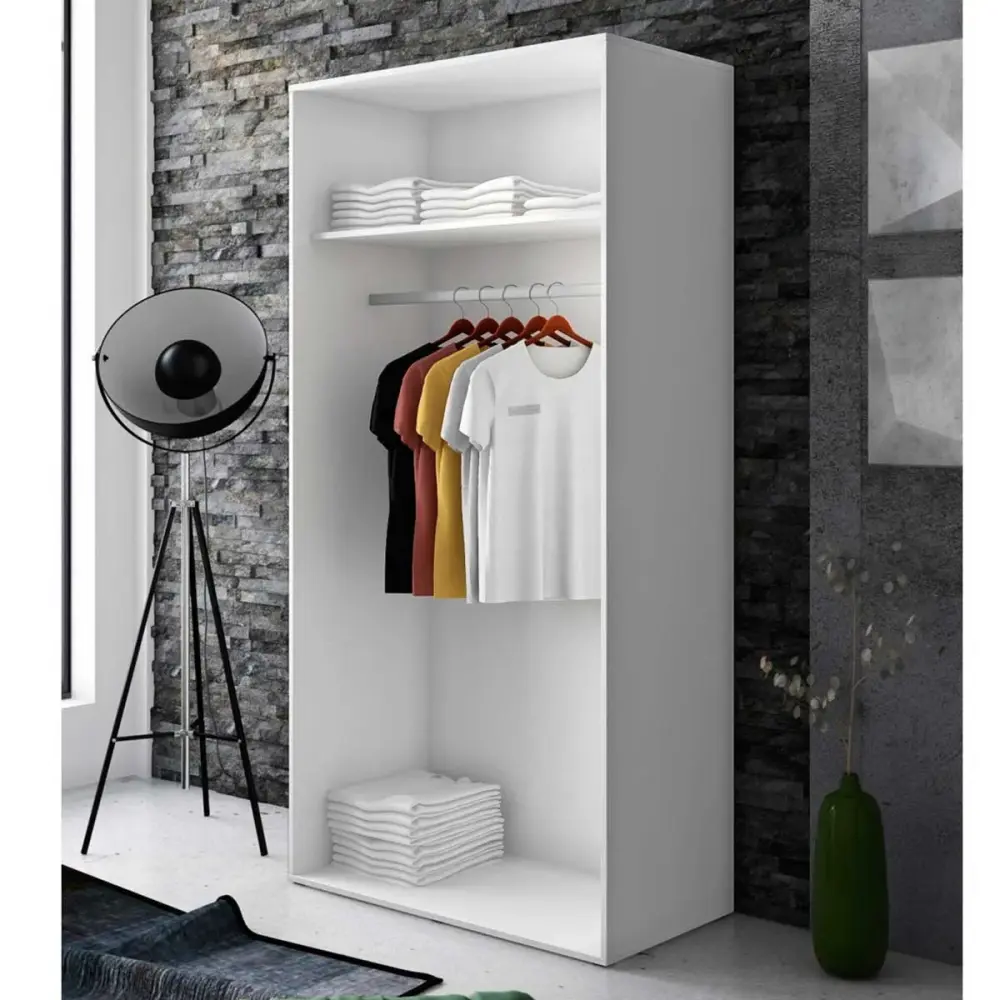 Armario Aura+ 2 puertas correderas blanco 200x100x50 cm