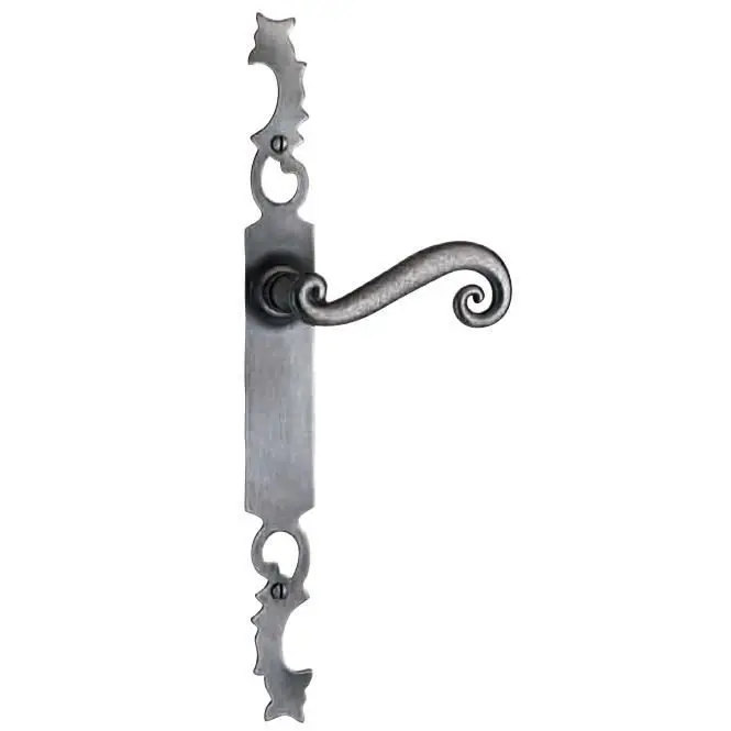 Conjunto de puerta rústica bouvet - línea aquitaine - hierro patinado - lla