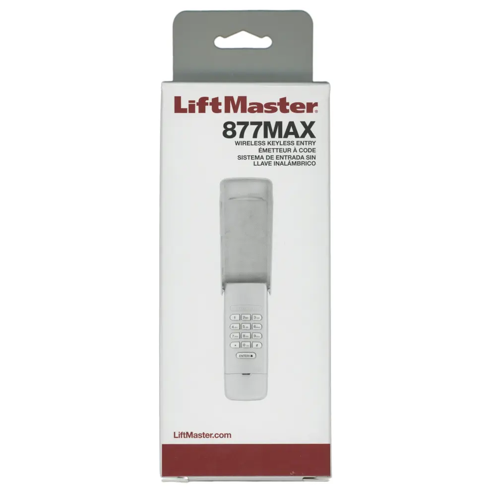 Control remoto para abre-puertas de garaje con teclado inalámbrico LiftMaster 877MAX
