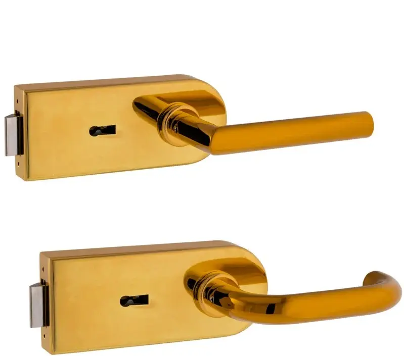 Juego De Herrajes De Encaje Pulido Para Puertas De Vidrio MSL-1220