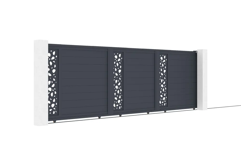 Portón corredero 5m sunny al.160cm aluminio + motorización ranger c300