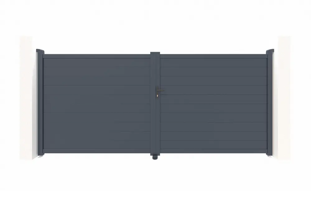 Puerta batiente de aluminio soldado eiger 4m h.180cm