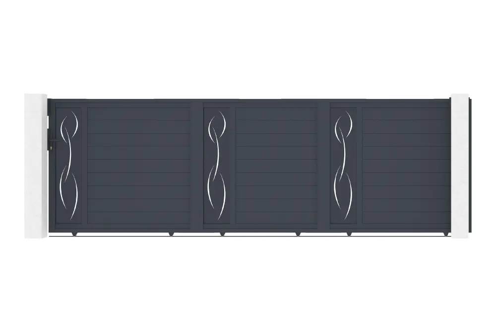 Puerta corredera 5m life al.160cm aluminio + motorización ranger c300