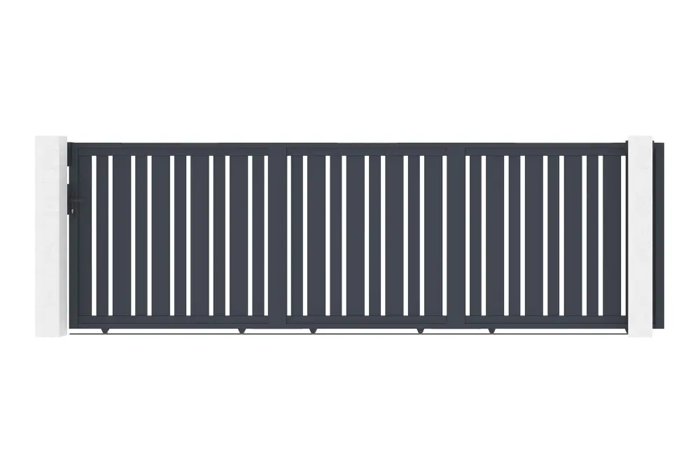 Puerta corredera 5m veymont al.160cm aluminio + motorización tanker c600