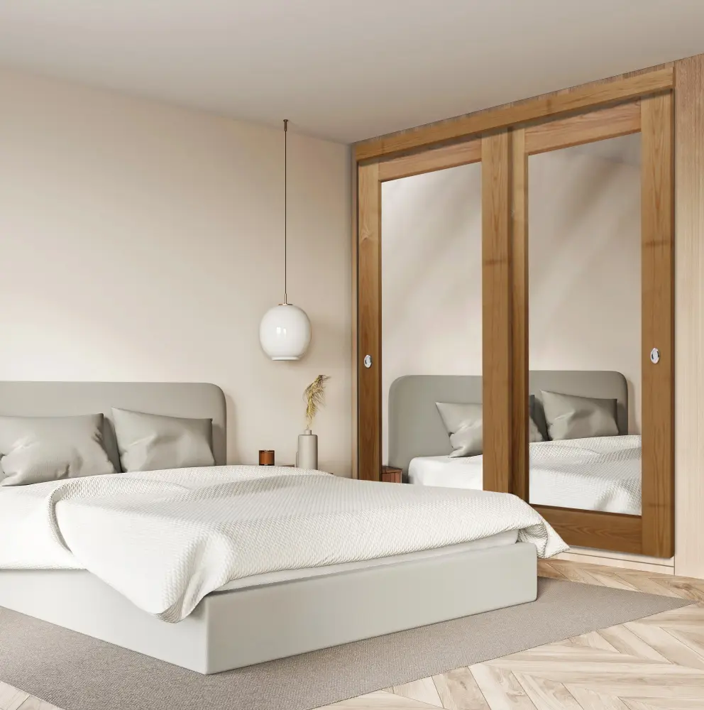 Resistente la Intemperie Puerta De Armario Con Paneles Espejados BMSC-1190