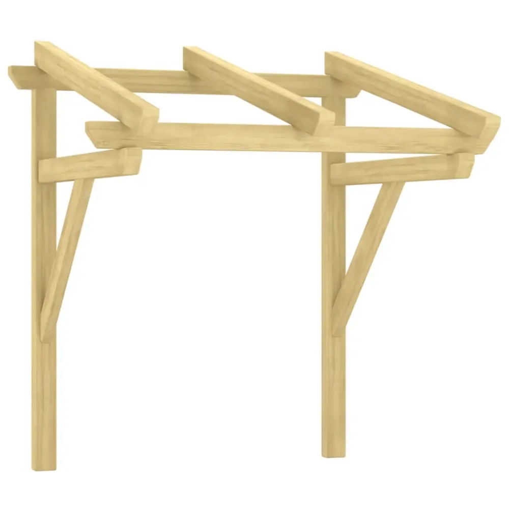 vidaXL marquesina para puerta madera pino impregnada 100x100x80 cm