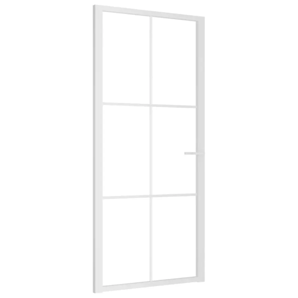 vidaXL puerta interior vidrio egs y aluminio blanco 93x201,5 cm