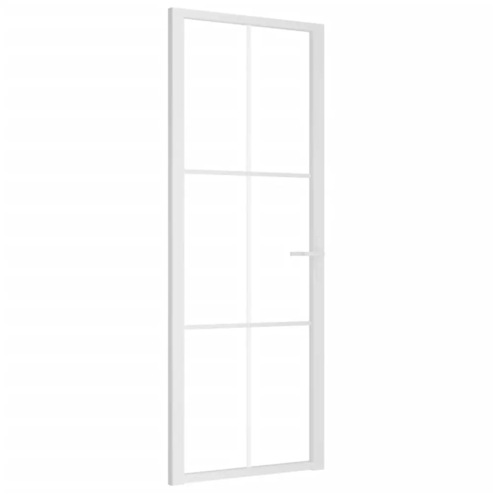vidaXL puerta interior vidrio egs y aluminio blanco 76x201,5 cm