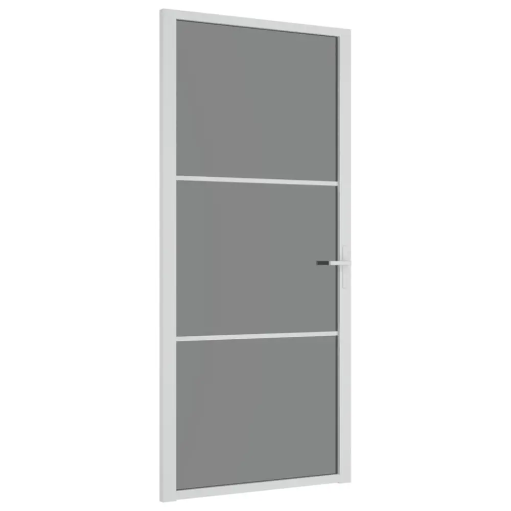 vidaXL puerta interior vidrio egs y aluminio blanco 93x201,5 cm