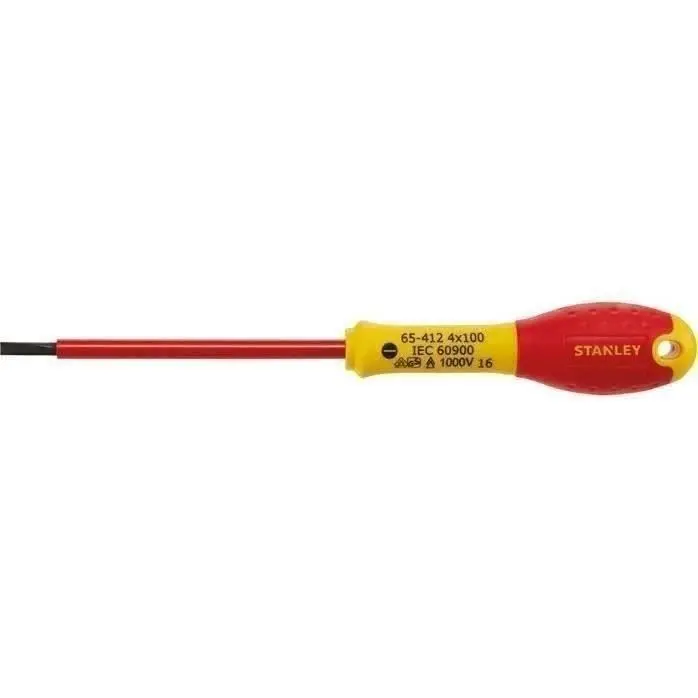 Destornillador plano aislado fatmax de 1000 v marca stanley