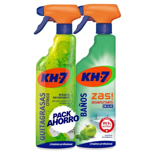 Pack kh-7 quitagrasas cítrico + zas baños desinfectante kh_7