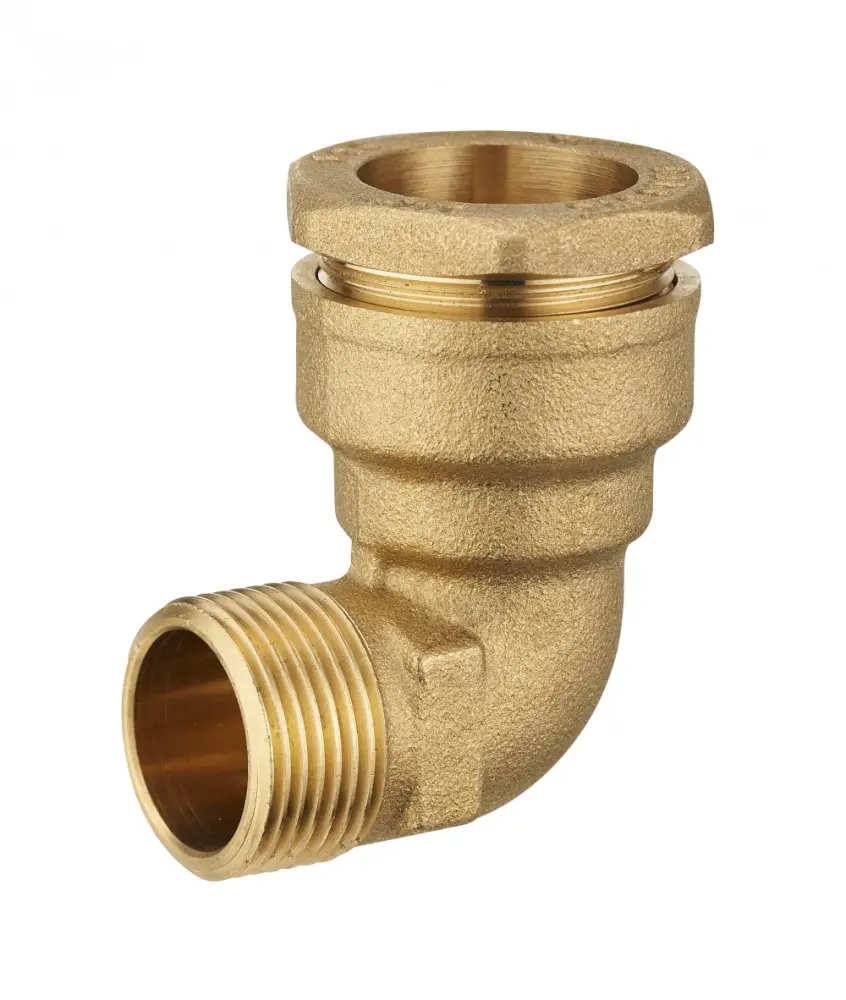 Codo de compresión de latón m1 d.32 para tubo de polietileno Centrale Brico