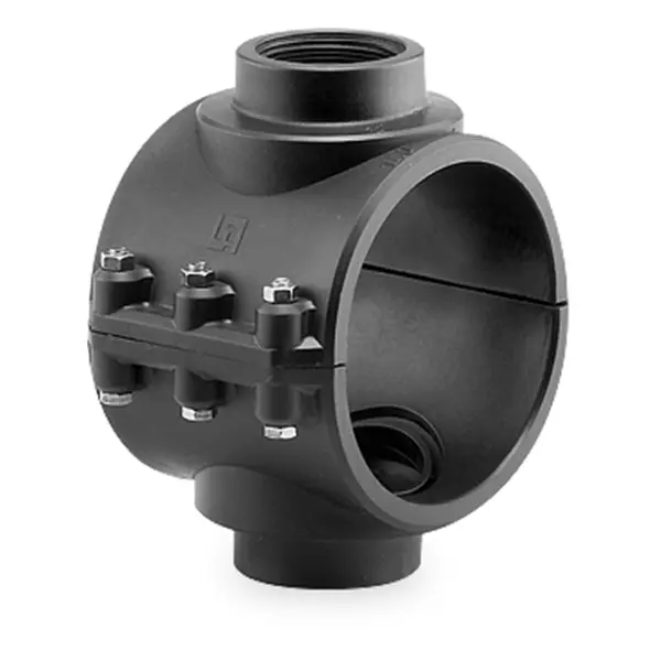 COLLARIN PP T/DOBLE PARA PVC Y PE SIN REFUERZO 140X1 1/4 Hidroten