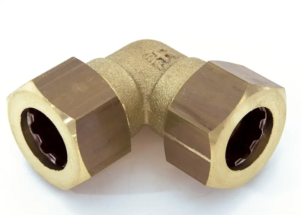 Codo rápido de latón 90° d.12 para tubo de cobre Quick Plomberie