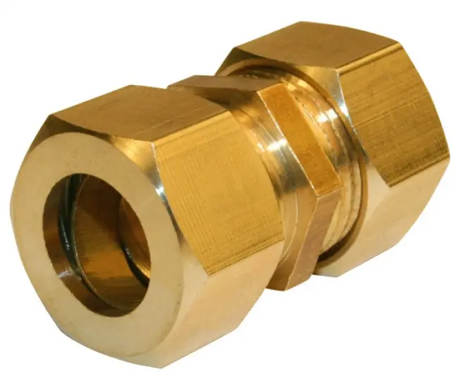 Manguito bicónico de latón d.16 para tubo de cobre Quick Plomberie