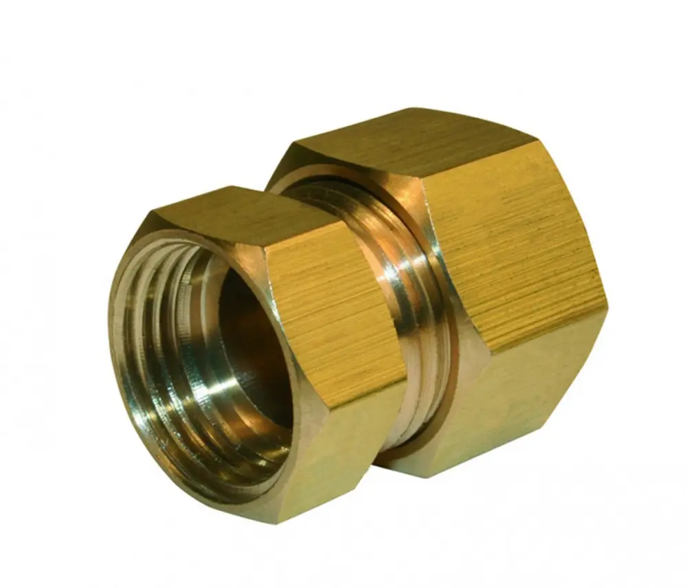 Manguito bicónico de latón f 12 x 17 para tubo de cobre Quick Plomberie