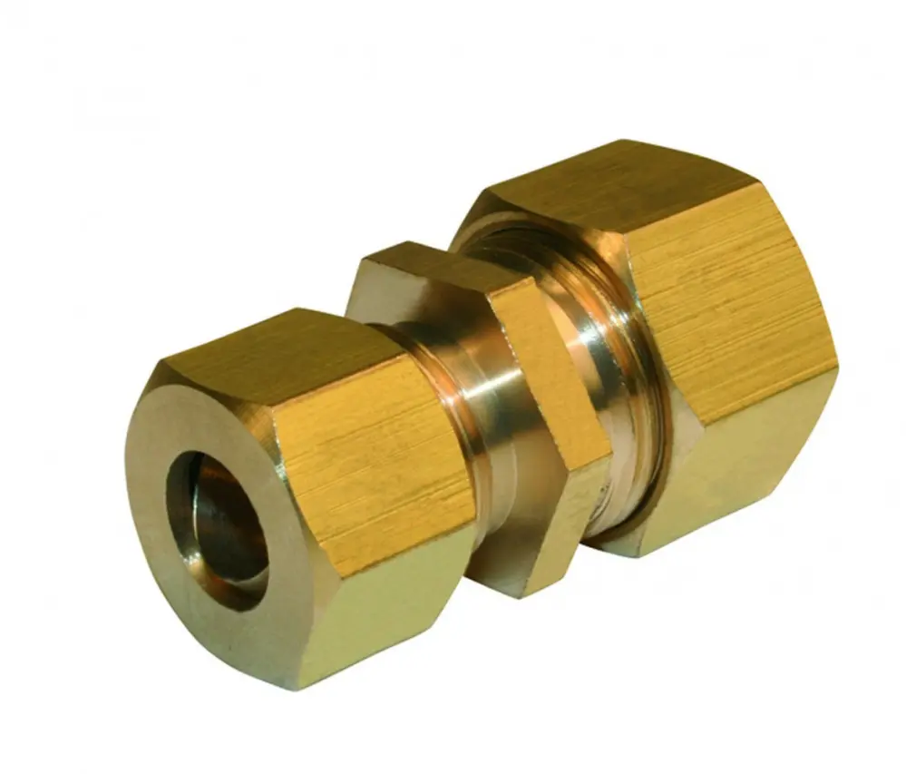 Manguito bicónico reducido de latón d.12 para tubo de cobre Quick Plomberie