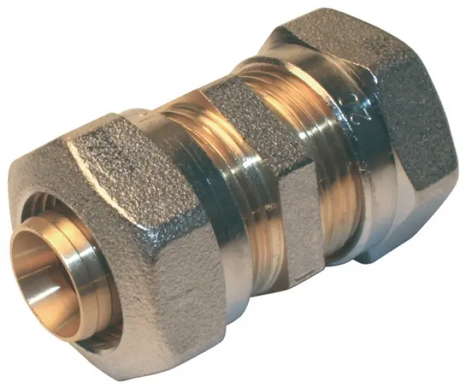 Manguito de compresión de latón d.20 para tubo multicapa Quick Plomberie