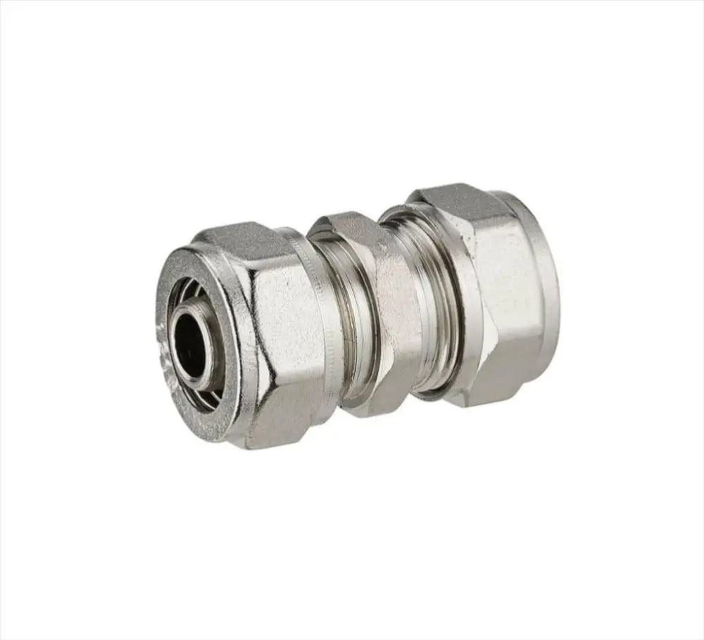 Manguito de latón d.16 para tubo de compresión multicapa Quick Plomberie