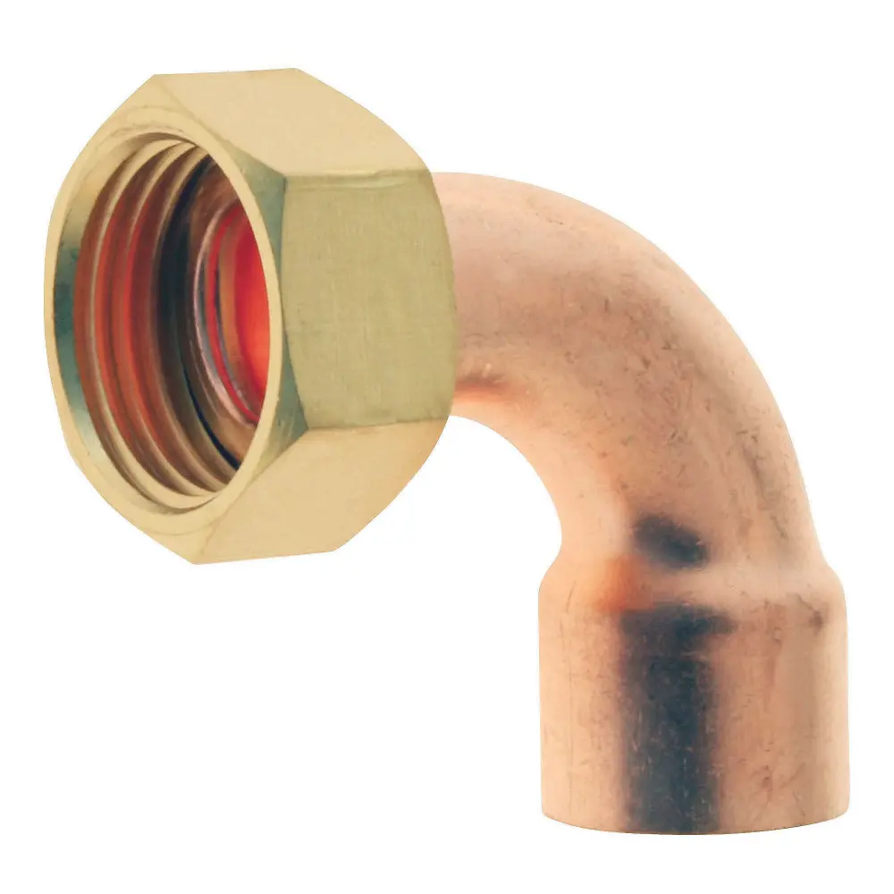 Codo de cobre - cobre ø16 - tuerca giratoria 15/21 (x2) SOMATHERM FOR YOU