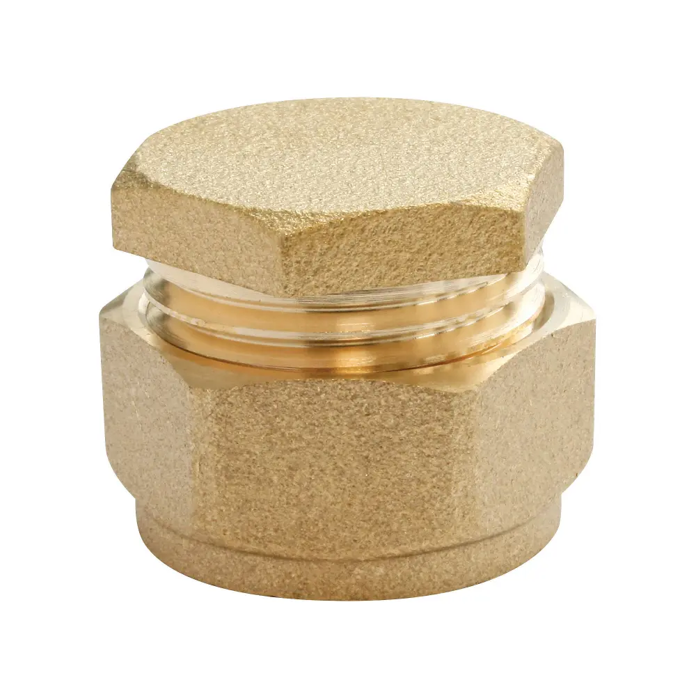 Tapón de latón con anillo de compresión de latón - tubo de cobre ø16 SOMATHERM FOR YOU