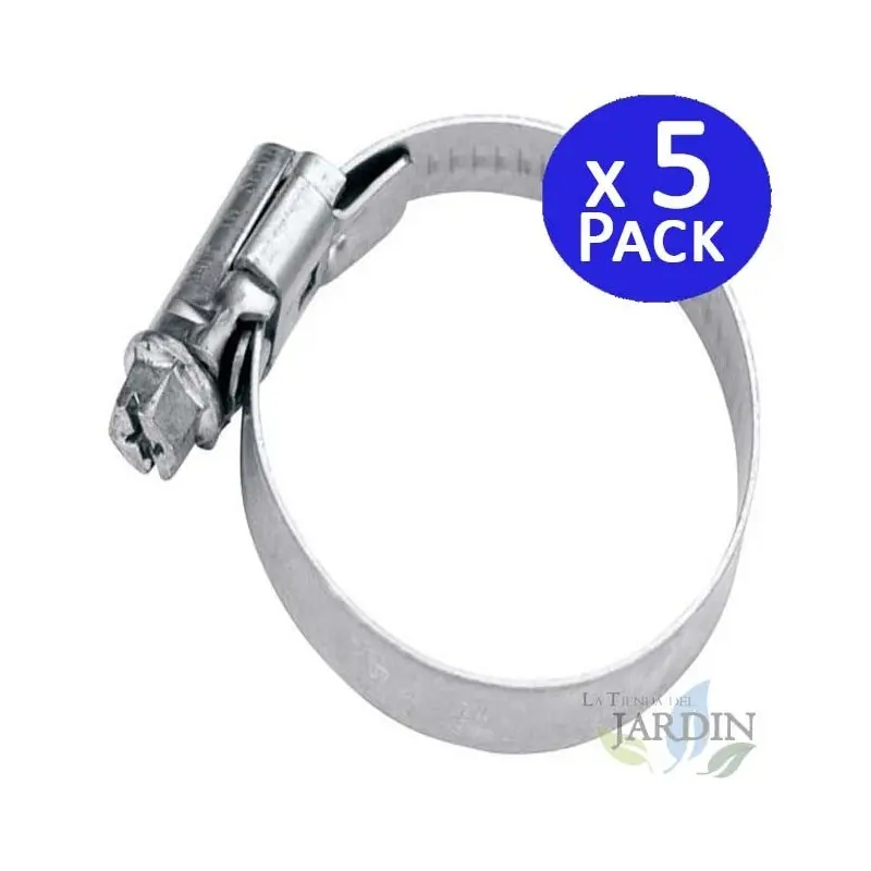 Pack 5 x abrazadera metálica para tubos de 25 40mm Suinga
