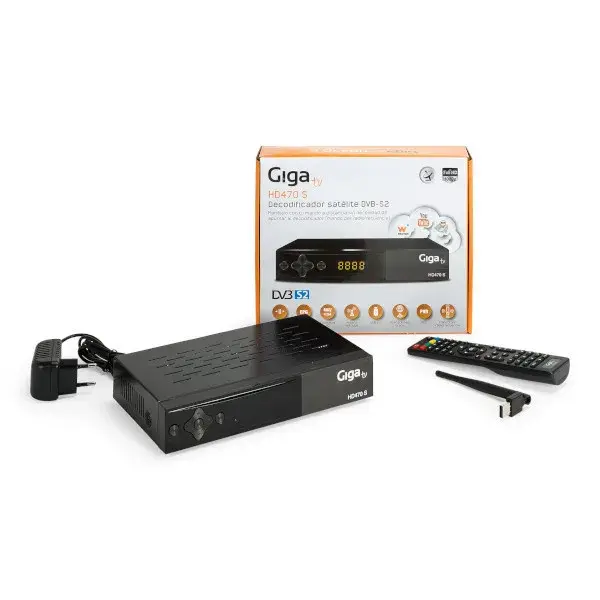 Sintonizador satélite gigatv hd470 con usb