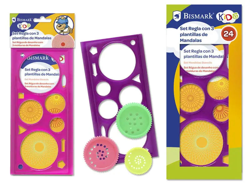 Reglas Para Plantillas de Mandalas Set Regla Mandala Con 3 Plantillas - Bismark para Carpinteros