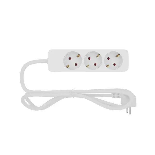 Base múltiple 3 enchufes blanco