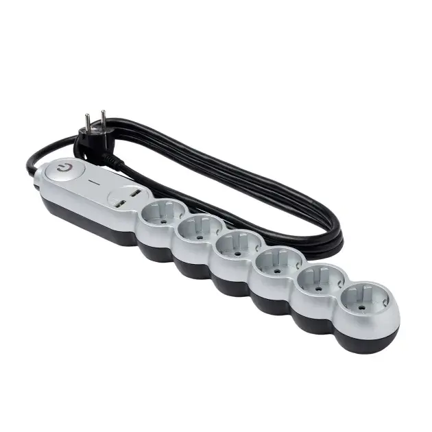 Base múltiple 6x2p+t 2m usb diall