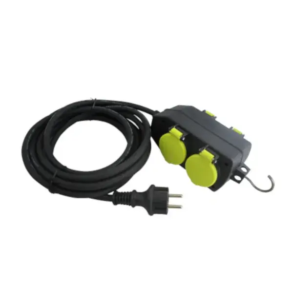 Prolongador 4 tomas con tapa 5 m