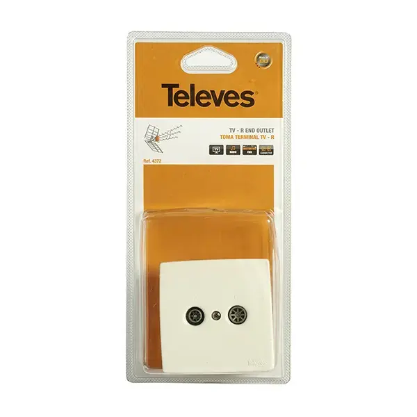 Toma terminal empotrable tv-fm 4-18db + embell. televes