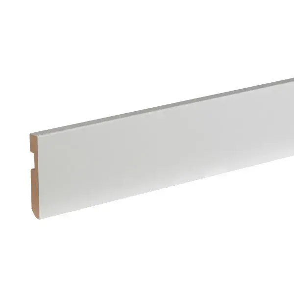 Pack rodapiés MDF blanco 223x9 cm 5 uds