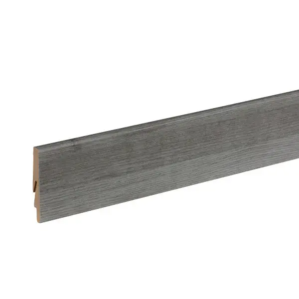 Rodapié ranurado gris oscuro 223 x 8 x 1,5 cm