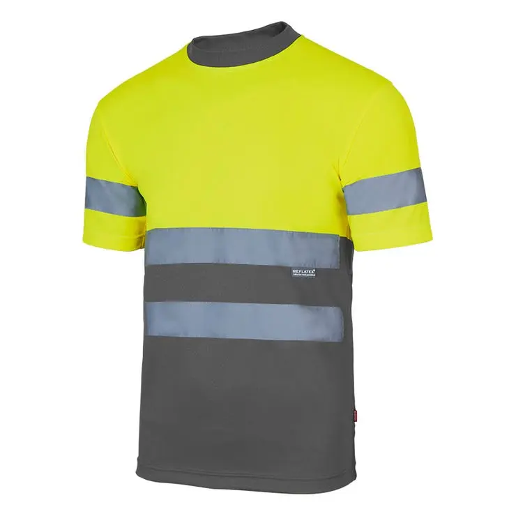 Resistente Impactos Velilla camiseta t‚cnica bicolor av l gris/amarillo fl£or