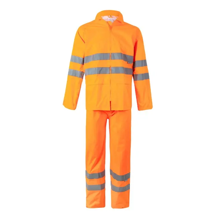 Traje lluvia av l naranja flúor (EN 397 Certified)