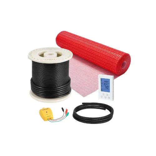 60 Sq.ft 120V Caliente Floor Mat System Decoupling Membrane & Alarm SHHC-720