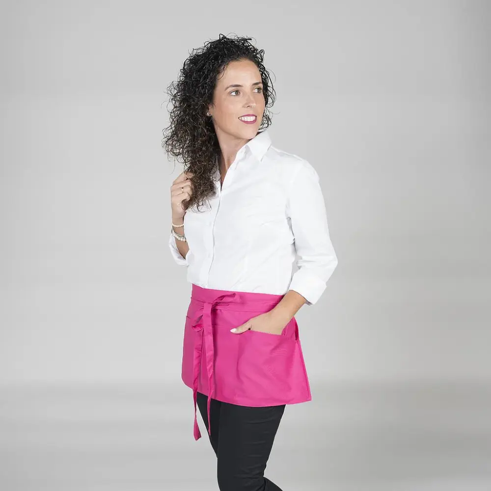 120000-125 - DELANTAL SIN PETO REDUCIDO BOLSILLO 30X60 CM FUCSIA