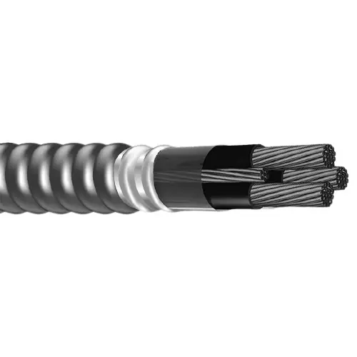 500' 10 AWG 2C Solid Metal Clad Cobrizo Conductor Aluminum Armored W/ Ground PVC Jacket