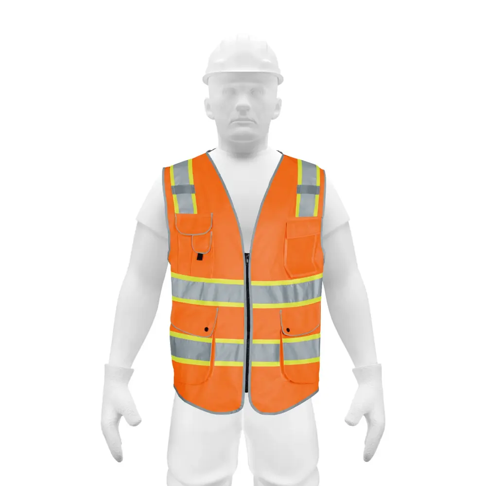 CHALECO DE SEGURIDAD DE ALTA VISIBILIDAD, NARANJA, MEDIANO