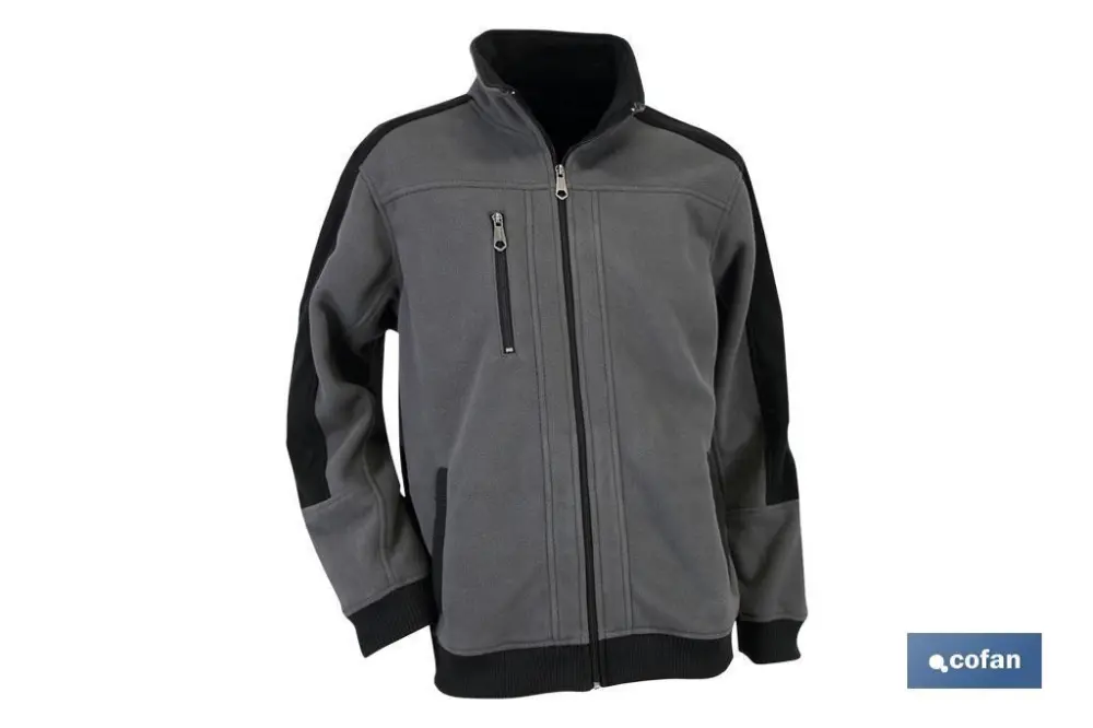 Chaqueta polar modelo walker 370 g/m gris-negro talla xxl