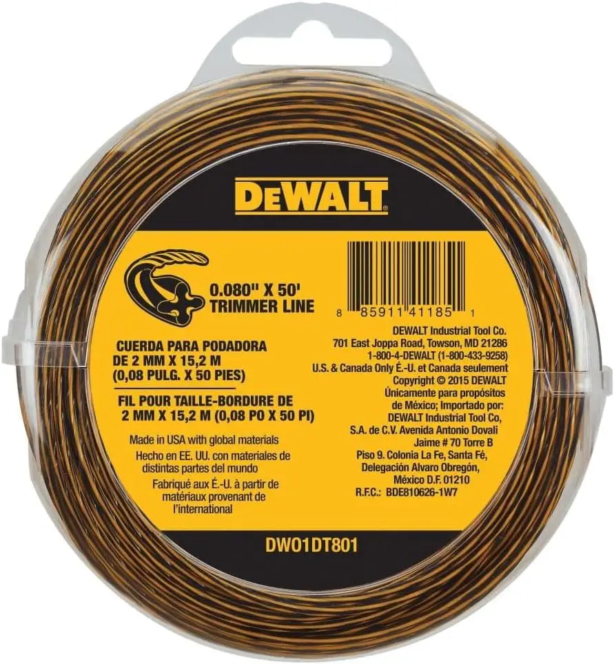 DeWalt DW01DT801 Trimmer Line 0.080 . x 50 Ft.